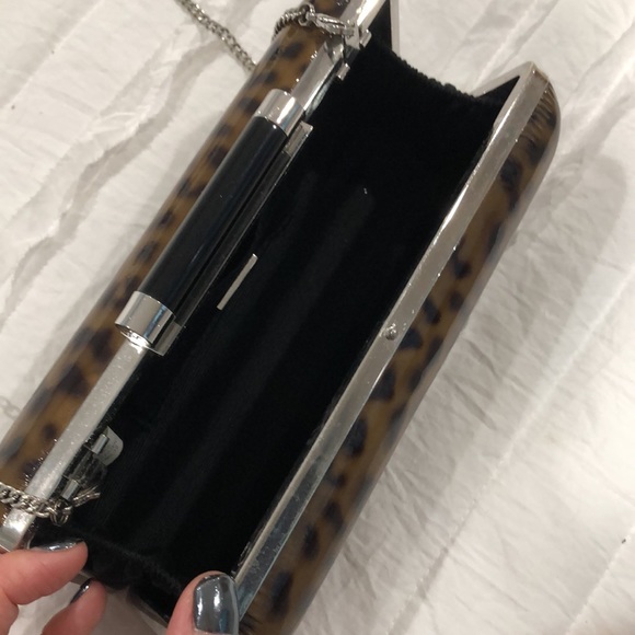 Diane von Furstenberg - Evening Clutch with Silver Chain (Leopard) - Picture 6 of 10